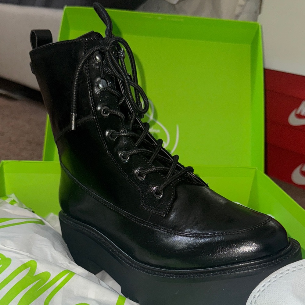 Sam Edelman Black Leather Ankle Boots